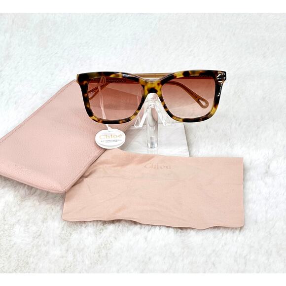 Chloe‎ Women's Havana Sunglasses CH0079S 001 56 - Picture 3 of 13